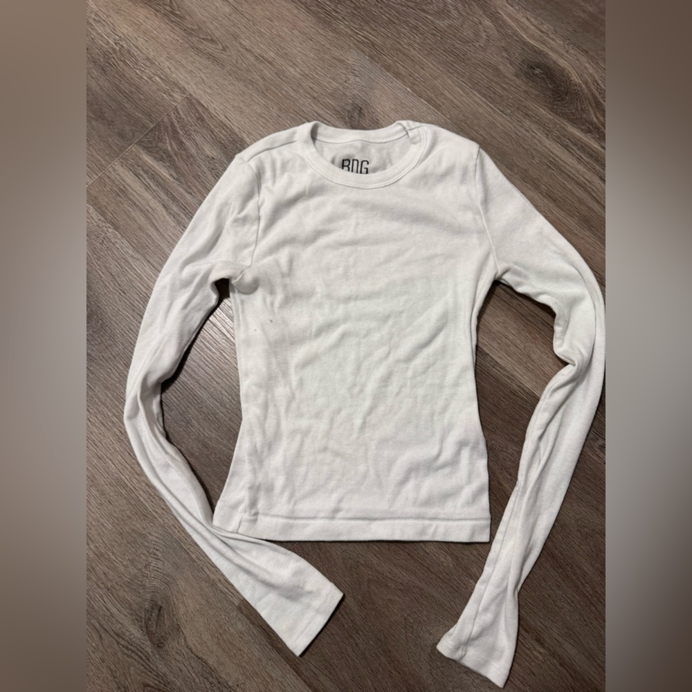 Urban Outfitters White Long Sleeve Tee